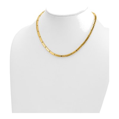 14K Yellow Gold Bar Link Necklace – view 4