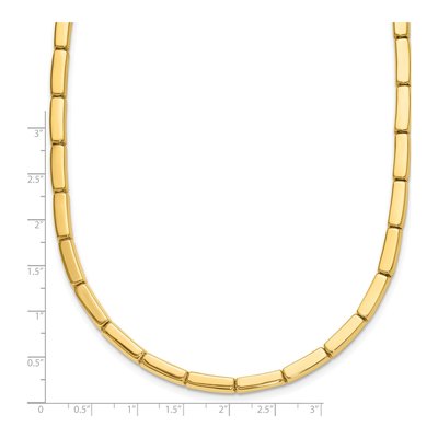 14K Yellow Gold Bar Link Necklace – view 6