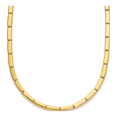 14K Yellow Gold Bar Link Necklace