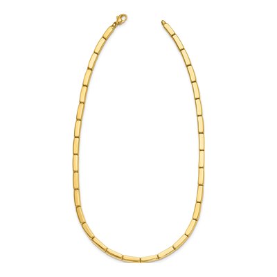 14K Yellow Gold Bar Link Necklace – view 3