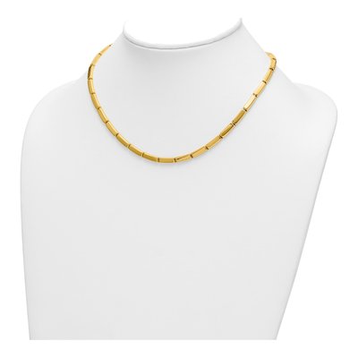 14K Yellow Gold Bar Link Necklace – view 4