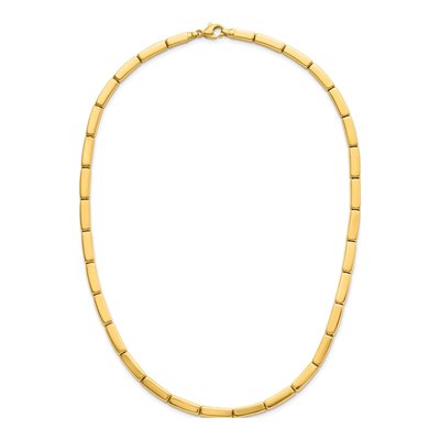 14K Yellow Gold Bar Link Necklace – view 5