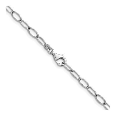 14K White Gold 4.5mm Oval Open Link Chain – view 5