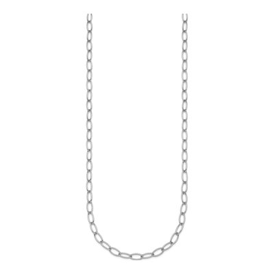 14K White Gold 4.5mm Oval Open Link Chain – view 4