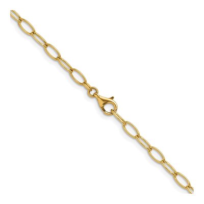 14K Yellow Gold 4.5mm 16-in Oval Open Link Chain – view 4