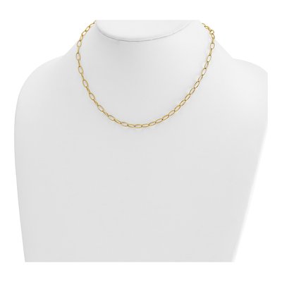14K Yellow Gold 4.5mm 16-in Oval Open Link Chain – view 5