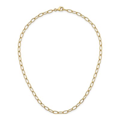 14K Yellow Gold 4.5mm 16-in Oval Open Link Chain – view 6