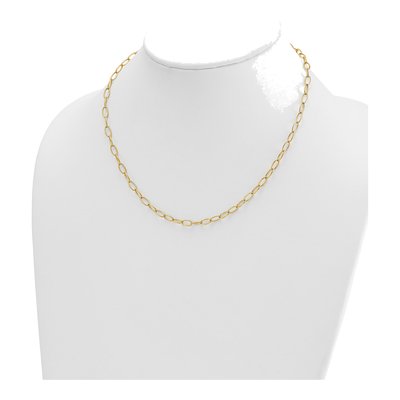 14K Yellow Gold 4.5mm Oval 18-Inch Open Link Chain – view 5
