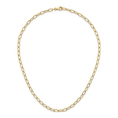 14K Yellow Gold 4.5mm Oval 18-Inch Open Link Chain – view 6