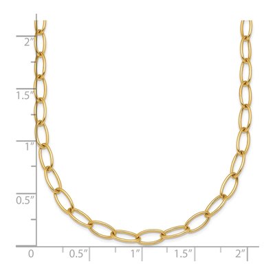 14K Yellow Gold 4.5mm Oval 18-Inch Open Link Chain – view 7