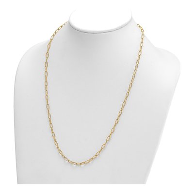 14K Yellow Gold 4.5mm Oval Open Link Chain – view 5