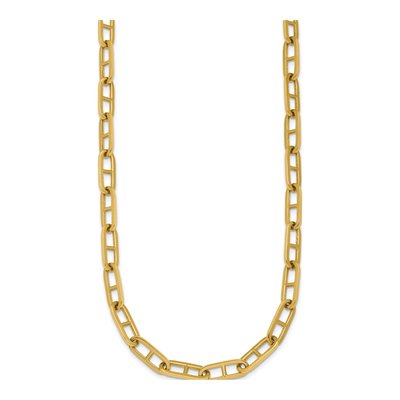 14K Yellow Gold 6.85mm Hollow Anchor Chain – view 2