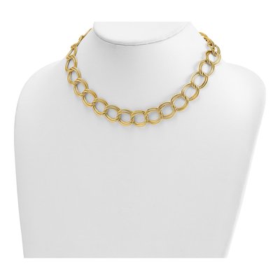 14K Yellow Gold 16mm Hollow Double Open Link Chain – view 4