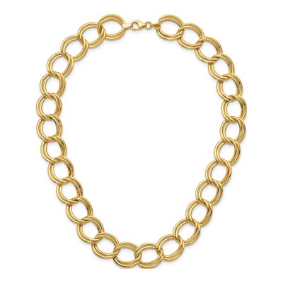 14K Yellow Gold 16mm Hollow Double Open Link Chain – view 6