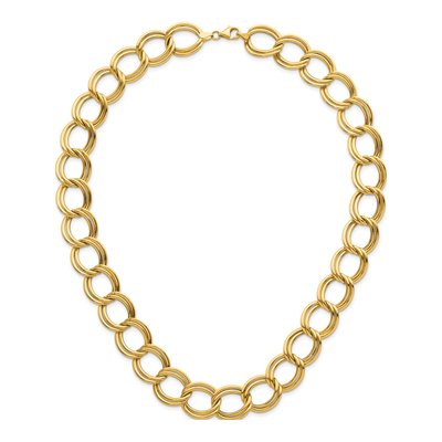 14K Yellow Gold 16mm Hollow Double Open Link Chain – view 6