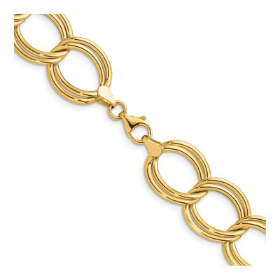 14K Yellow Gold 16mm Hollow Double Open Link Chain – view 4