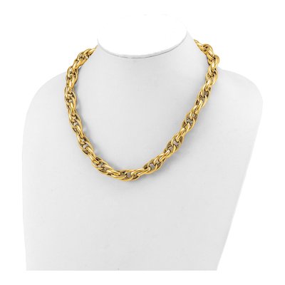 14K Yellow Gold 11.8mm Hollow Rope Chain – view 4