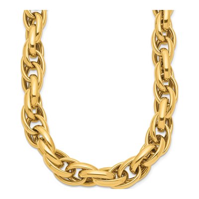 14K Yellow Gold 11.8mm Hollow Rope Chain
