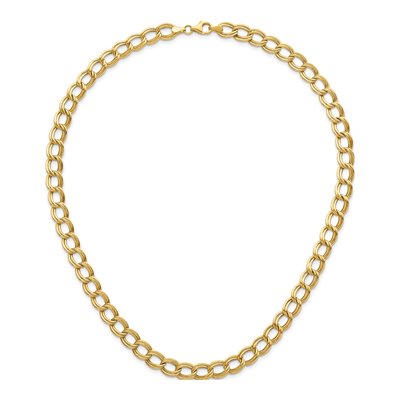 14K Yellow Gold 8mm Hollow Double Open Link Chain – view 5