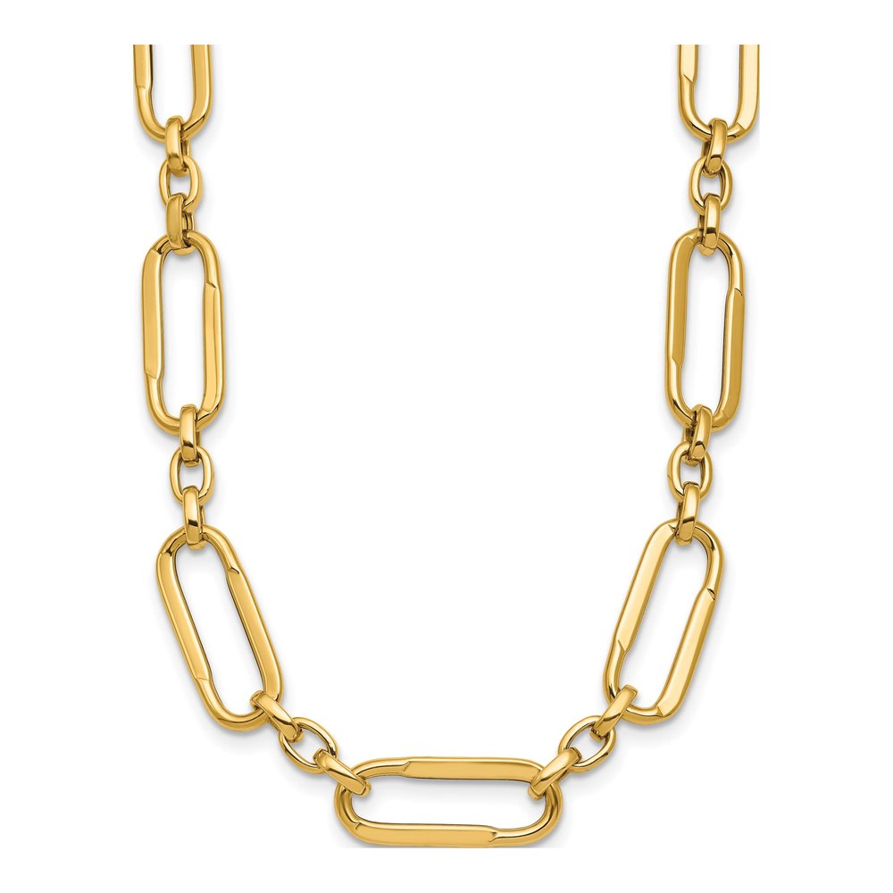 Herco 14K Yellow Gold Polished Fancy Link 20 Inch Necklace with Lobster Clasp