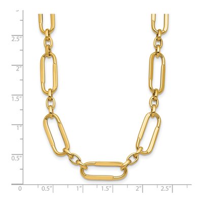 14K Yellow Gold Fancy Link Necklace – view 6