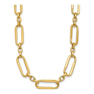 14K Yellow Gold Fancy Link Necklace