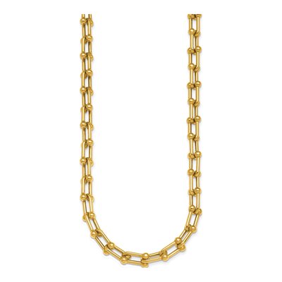 14K Yellow Gold 9mm Fancy Link Chain – view 2