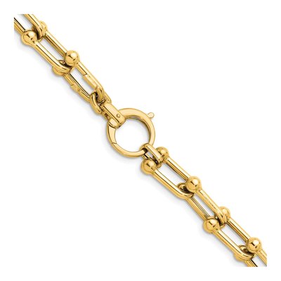 14K Yellow Gold 9mm Fancy Link Chain – view 3