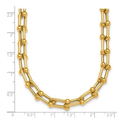 14K Yellow Gold 9mm Fancy Link Chain – view 4