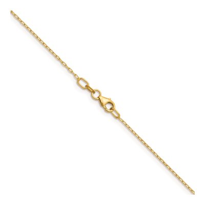 14K Yellow Gold 1mm Oval Cable Chain – view 4