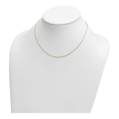 14K Yellow Gold 1mm Oval Cable Chain – view 5