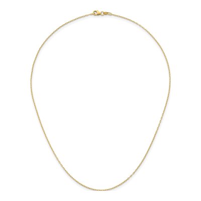 14K Yellow Gold 1mm Oval Cable Chain – view 6