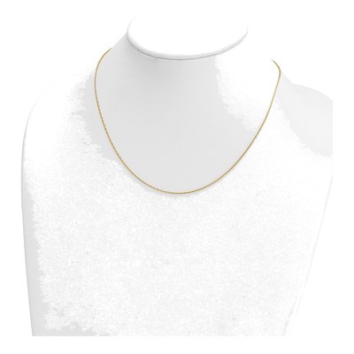 14K Yellow Gold 1mm Oval Cable Chain – view 5