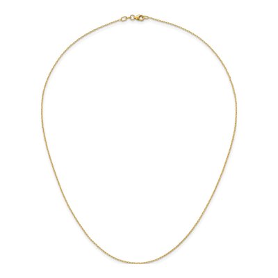 14K Yellow Gold 1mm Oval Cable Chain – view 6