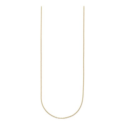 14K Yellow Gold 1mm Oval Cable Chain – view 3