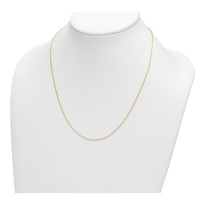 14K Yellow Gold 1mm Oval Cable Chain – view 5