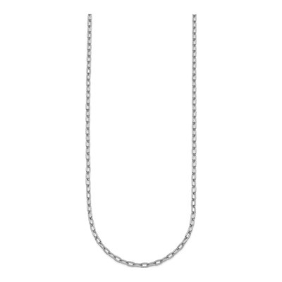 14K White Gold 2.9mm Oval Cable Chain – view 3