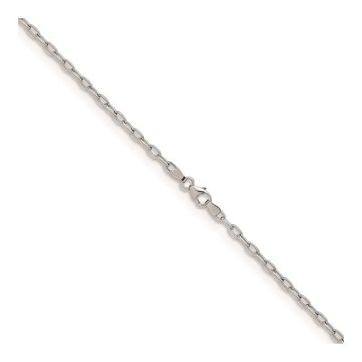 14K White Gold 2.9mm Oval Cable Chain – view 4