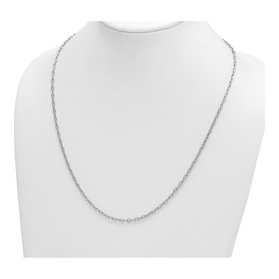 14K White Gold 2.9mm Oval Cable Chain – view 5