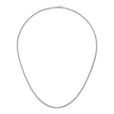 14K White Gold 2.9mm Oval Cable Chain – view 6