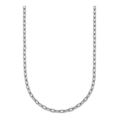 14K White Gold 2.9mm Oval Cable Chain