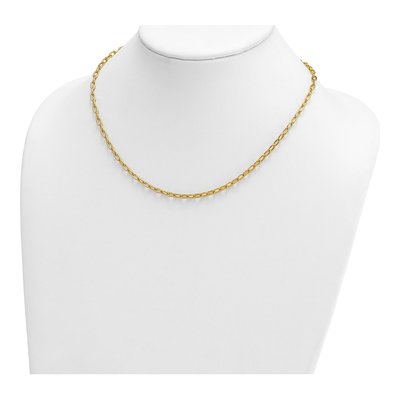 14K Yellow Gold 3.6mm Oval Cable Chain – view 5