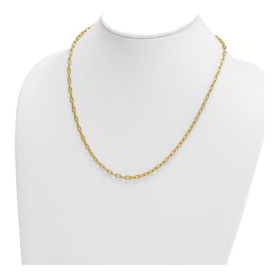 14K Yellow Gold 3.6mm Oval Cable Chain – view 5