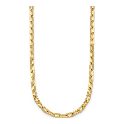14K Yellow Gold 3.6mm Oval Cable Chain