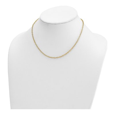14K Yellow Gold 3mm Oval Open Link Chain – view 5
