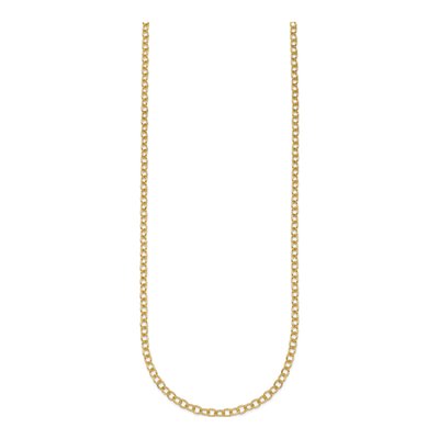 14K Yellow Gold 3mm Oval Open Link Chain – view 3