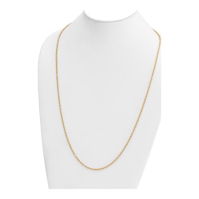 14K Yellow Gold 3mm Oval Open Link Chain – view 5