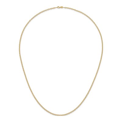 14K Yellow Gold 3mm Oval Open Link Chain – view 6