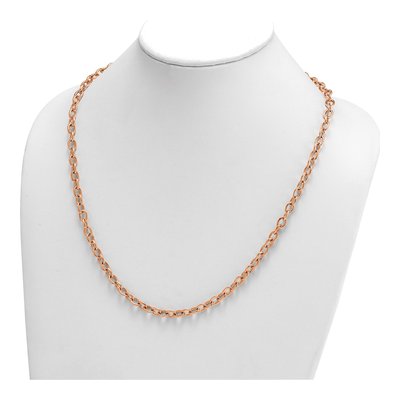 14K Rose Gold 6.5mm Oval Open Link Chain – view 3