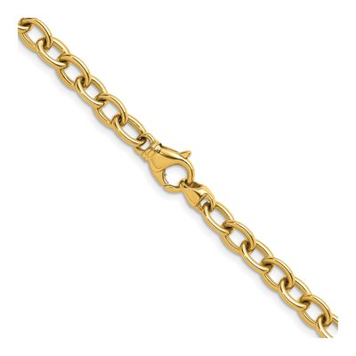 14K Yellow Gold 6.5mm Oval Open Link Chain – view 3